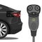 Electric car supercharging connector and car with the same socket.