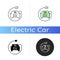 Electric car tax credit icon