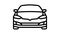 electric car transport vehicle line icon animation