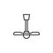 Electric ceiling fan line icon