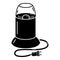 Electric coffee grinder icon, simple style