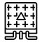 Electric commutator box icon, outline style