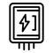 Electric commutator icon, outline style