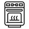 Electric convection oven icon, outline style