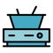 Electric cook fondue icon vector flat