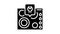 electric cooktop repair glyph icon animation