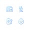 Electric devices pixel perfect gradient linear vector icons set