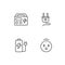 Electric devices pixel perfect linear icons set