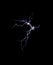 Electric discharge on a black background - 1. Electric shock, lightning, tesla.