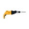 Electric drill. Hand drilling instrument. Perforator icon. Industrial tool for repair and build. Yellow modern equipmen