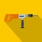 Electric drill, perforator icon, flat style