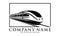 Electric fast train illustration vector logo