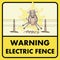 Electric fence sign