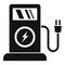 Electric filling station icon, simple style