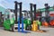 Electric forklift stackers