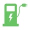 Electric fuel pump station icon. Charging point for hybrid vehicles cars sign symbol