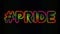 Electric Gay Pride Neon Sign with Fireworks
