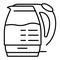 Electric glass kettle icon, outline style