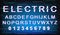 Electric glitch font template