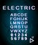 Electric glitch font template