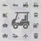 electric golf cart icon. Simple set of transport icons. One of the collection for websites, web design, mobile app