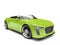 Electric green modern cabriolet super sports car - high angle shot