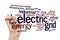 Electric grid word cloud concept