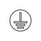 Electric grounding line icon