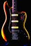 Electric Guitar or Bass in Vibrant Artistic Abstract Color