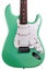 Electric Guitar in. Bright Surf Seafoam Green - Rock Band Guitarist Musician, White Background