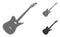 Electric Guitar Halftone Dotted Icon