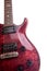 Electric guitar. High quality rock or jazz guitar with red strip