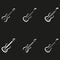 Electric guitar icons, music signs. Vector