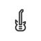 Electric guitar line icon