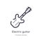 electric guitar outline icon. isolated line vector illustration from united states collection. editable thin stroke electric
