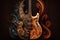 electric guitar, paired with double bass, for powerful and groovy rhythm section