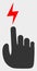 Electric Hand Raster Icon Illustration