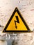 Electric hazardous area warning sign