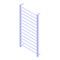 Electric heated towel rail icon, isometric style