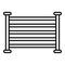 Electric heated towel rail icon, outline style