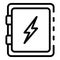 Electric home box icon, outline style