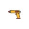 Electric hot gun glue isolated icon.