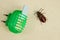 Electric insect protection device and brown beetle