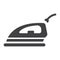 Electric iron solid icon, household and appliance