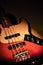 Electric jazz bass on a dramatic light