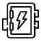 Electric junction box icon, outline style