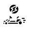 electric kart icon vector glyph illustration