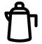 Electric Kettle Bold Line Icon which can easily modify or edit and color as well