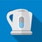 Electric kettle flat icon illustration