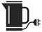 Electric kettle icon. Black teapot. Kitchen appliance